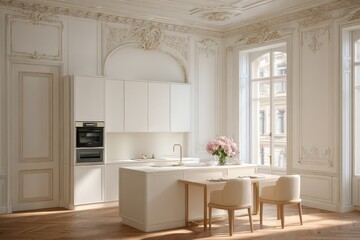 Elegant Parisian kitchen interior