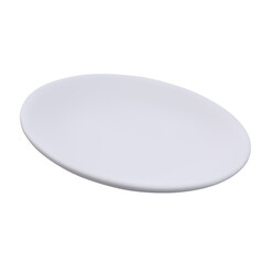 Oval White Plate Minimalist Product Mockup