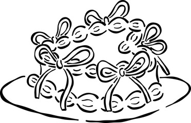 wedding cake hand drawn whimsical illustration