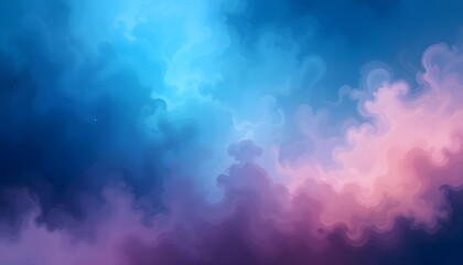 Blue Gradient Abstract Background – Smooth Mist Swirl with Ink and Ice Tones, Vector Illustration with Copy Space