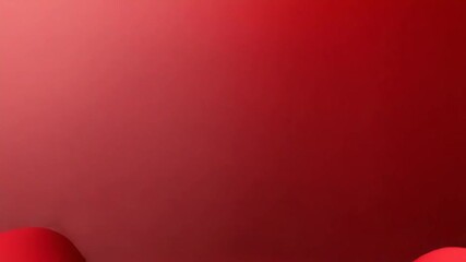 Red wavy paper creating an abstract design on red background - Powered by Adobe