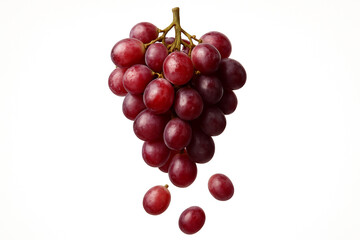 Fototapeta premium Graceful Mid-Fall Grape Cluster with Tumbling Fruits Below