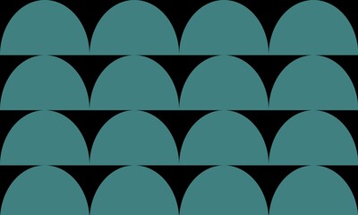 Modern Semi-Circle Pattern with Blue Gradient on Black Background
