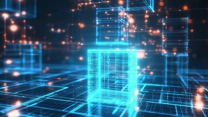 Futuristic server room processing big data and glowing with digital energy - Powered by Adobe