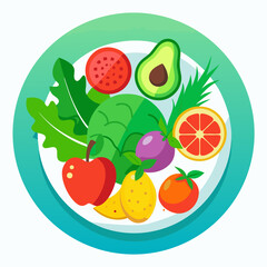 Balanced Diet Flat Vector Design