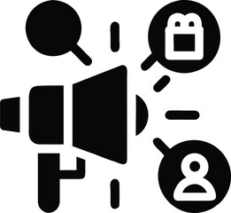 Social media marketing and business promotion icon