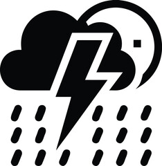 Weather icon. featuring stormy cloudy sky