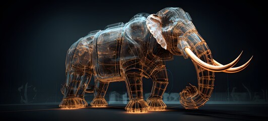 mammoth fenrir driyad Wireframe, generative AI