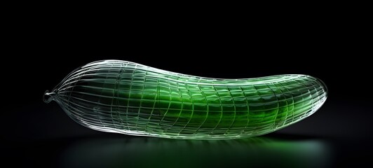 bitter melon Wireframe, highly detailed, cinematic lighting, generative AI