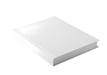 Blank Book Cover Mockup: Pure White, Minimalist Design