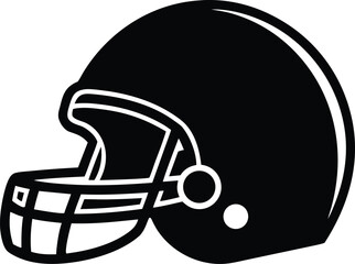 sport american football helmet silhouette vector illustration