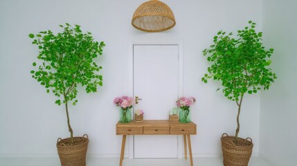 Interior shot, modern, plants