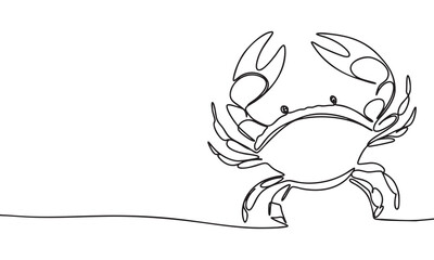 Line Art Crab Illustration