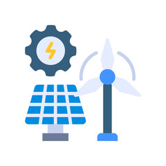Smart Grid flat color icon