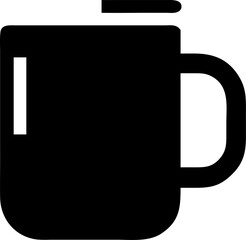 Obraz premium Coffee Mug Silhouette Icon – Hot Drink, Cafe & Morning Symbol