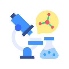Nanotechnology flat color icon