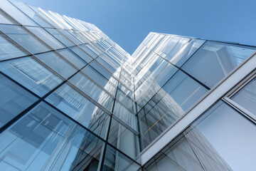 Obraz premium office building exterior with glass windows