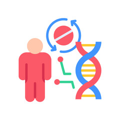 Personalized Medicine flat color icon