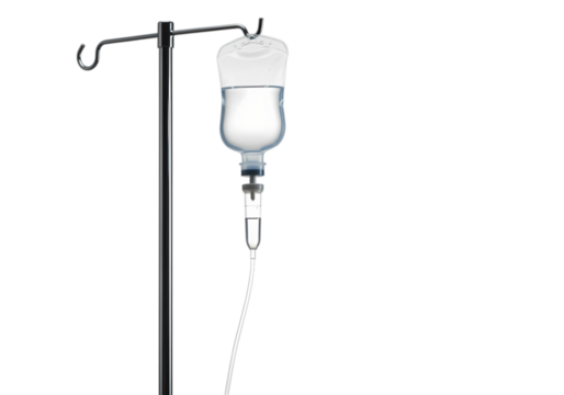 IV Drip Stand with Fluid Bag