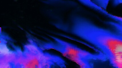 Liquid glitch animation with abstract blue and red digital textures flowing on black. Trendy visual effect for music videos, VJ loops, overlays, or digital design. - Powered by Adobe