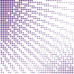 Polka dot purple gradient halftone pattern
