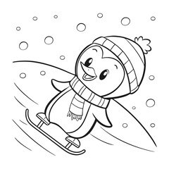 Cozy Winter Fun: Kids' Coloring Page Adventure