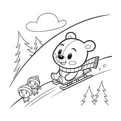 Cozy Winter Fun: Kids' Coloring Page Adventure