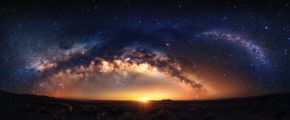 Fototapeta premium point of view, galaxies, cognition, An awe inspiring photo of galaxies and stars conveying the concept of contemplating the vastness and beauty of the universe beyond the Milky Way