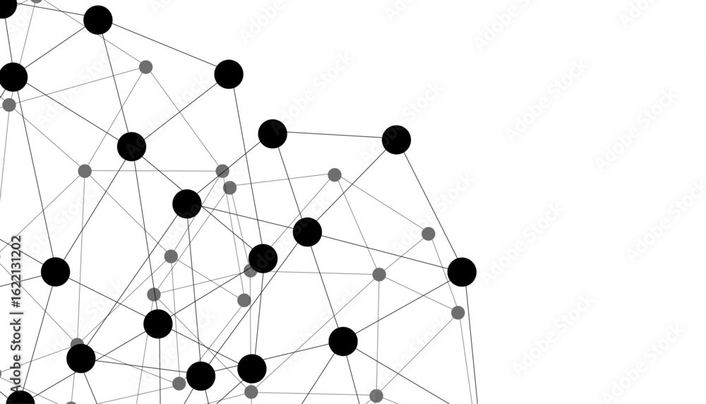 Poster abstract technology dot and line connection digital hi tech design concept background. space for tex