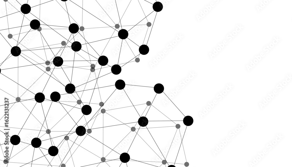 Poster abstract technology dot and line connection digital hi tech design concept background. space for tex