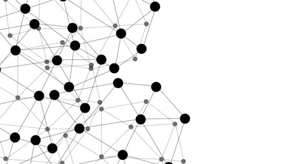 Abstract technology dot and line connection digital hi tech design concept background. Space for text. Vector illustration