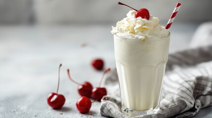 vanilla milkshake with whipped cream