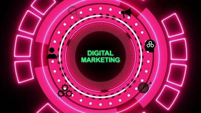 Business, Technology, Internet and network concept. Digital Marketing content planning advertising strategy concept. engage customers, and drive sales through targeted, measurable campaigns.