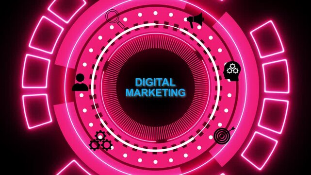 Business, Technology, Internet and network concept. Digital Marketing content planning advertising strategy concept. engage customers, and drive sales through targeted, measurable campaigns.