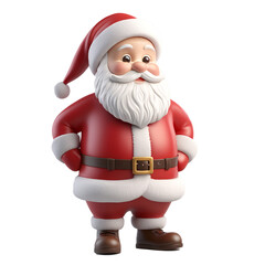 Jolly Santa Claus 3D Render
