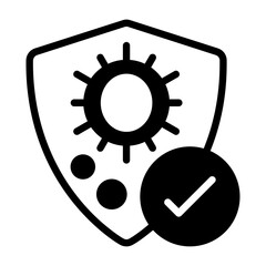 Antivirus Flat Semi Solid Vector Icon