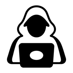 Hacker Flat Semi Solid Vector Icon