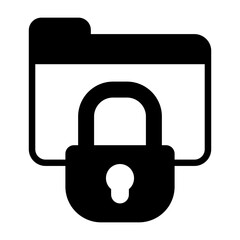Data Privacy Flat Semi Solid Vector Icon