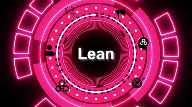 VLean is a management philosophy focused on maximizing value by minimizing waste and improving processes.Lean, Six sigma, quality control and manufacturing process management concept.