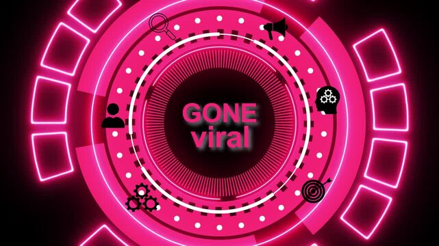 Business, Technology, Internet and network concept.Gone viral means content rapidly spreads and gains massive attention online through sharing on social media