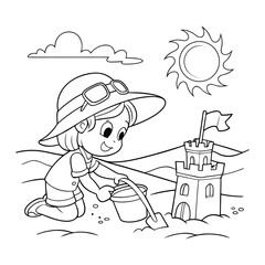 Sunny Summer Adventures: Kids' Coloring Fun