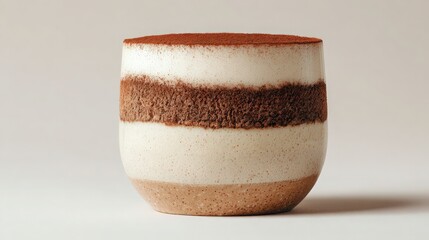Tiramisu cup with cocoa layers