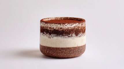 Tiramisu cup with cocoa layers
