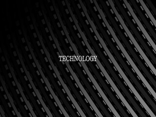 Abstract futuristic dark black background with wave design. Realistic 3d wallpaper with luxurious flowing lines. Perfect background for posters, websites, brochures, banners, applications, etc.	