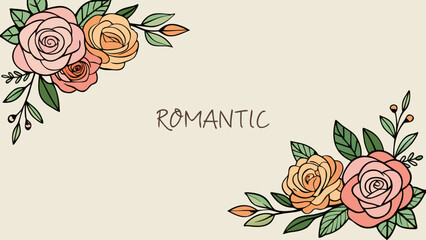 floral background with roses
