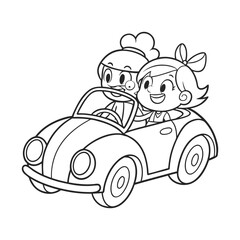 Wheels and Thrills: Kids' Vehicle Coloring Adventure