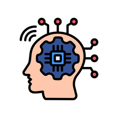 Machine Learning lineal color icon