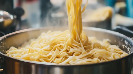 Traditional Italian pasta usually cooked in broth
