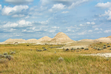 Summer Badlands View at Toadstool Geologic Park in Northwestern Nebraska in the Oglala National...