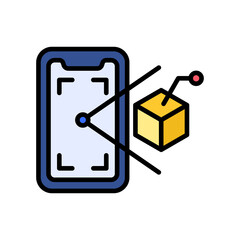 Augmented Reality lineal color icon